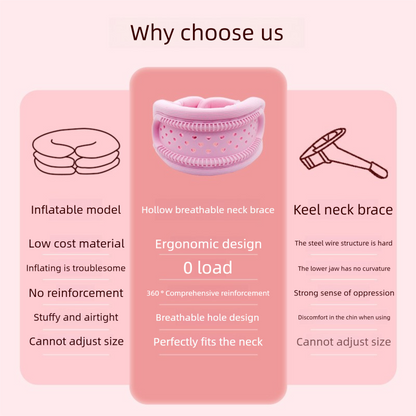 Black Hollow Neck Support Brace – Ergonomic Cervical Collar with Breathable Design for Posture Correction and Daily Use - Image 5