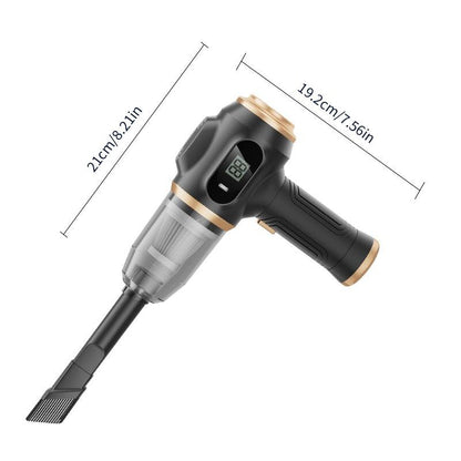 Black Portable Wireless Car Vacuum Cleaner – Powerful Suction for Car and Home Use with Dual-Function Air Blower(1500MHA) - Image 6
