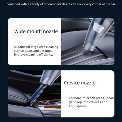 Piano lacquer black Portable Cordless Vacuum Cleaner – High-Power Lithium Battery with Strong Suction for Car and Home Use - Image 7