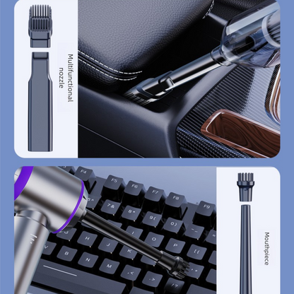 Gun Black Wireless Handheld Vacuum Cleaner with Blow, Suck, Inflate, and Pump Functions – Brushless Motor, Type-C Charging, 6000mAh Battery - Image 3