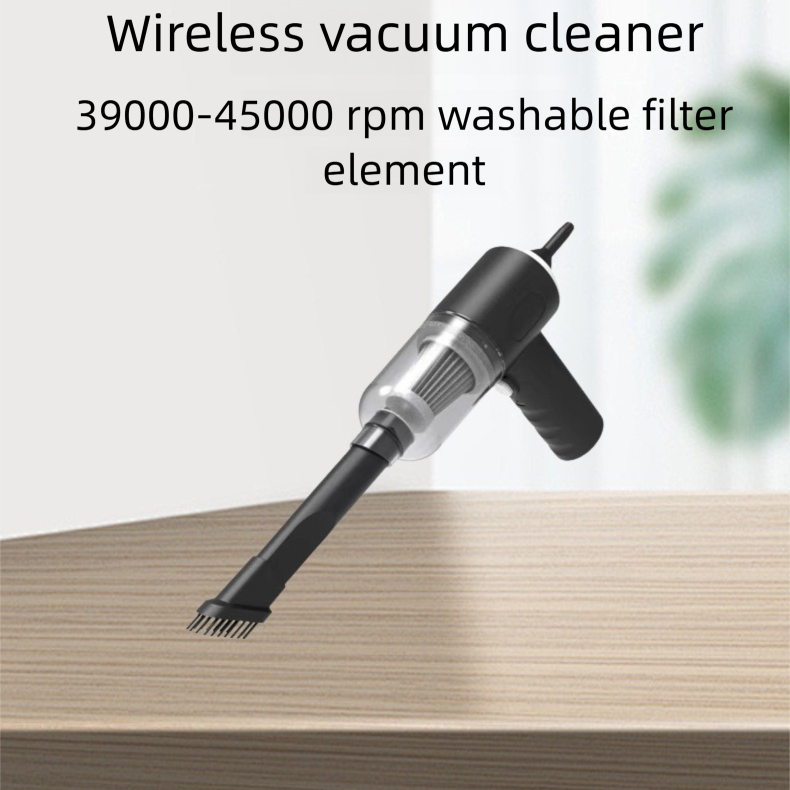 Black High-Power Cordless Handheld Vacuum Cleaner – Compact, Rechargeable, and Portable for Home, Car, and Desk Use - Image 5