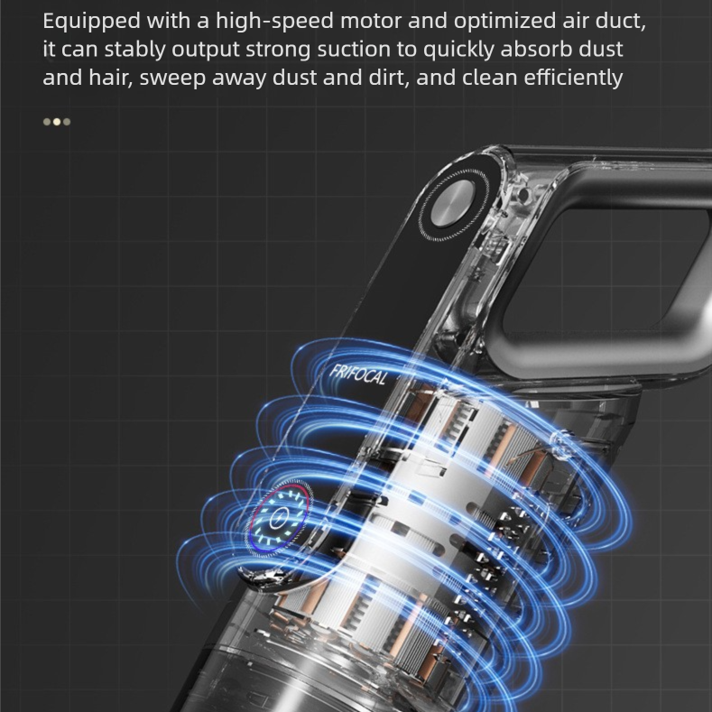 White Wireless Stick Vacuum Cleaner with 14000Pa Suction, HEPA Filter & 350ml Water Tank for Wet Dry Cleaning, Ideal for Home Use - Image 6