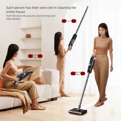 Black Wireless Stick Vacuum Cleaner with 14000Pa Suction, HEPA Filter & 350ml Water Tank for Wet Dry Cleaning, Ideal for Home Use - Image 4