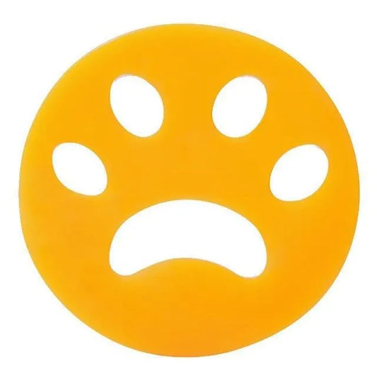 Circular orange 10-Pack Reusable Silicone Cat Paw Lint Remover for Clothes and Laundry, Double-Sided Sticky Cleaner for Pet Hair and Dust – Ideal for Home Use