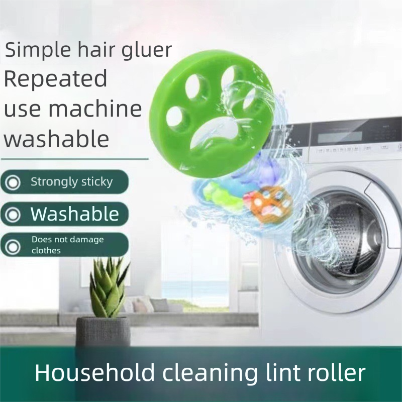 Circular Green 10-Pack Reusable Silicone Cat Paw Lint Remover for Clothes and Laundry, Double-Sided Sticky Cleaner for Pet Hair and Dust – Ideal for Home Use - Image 4