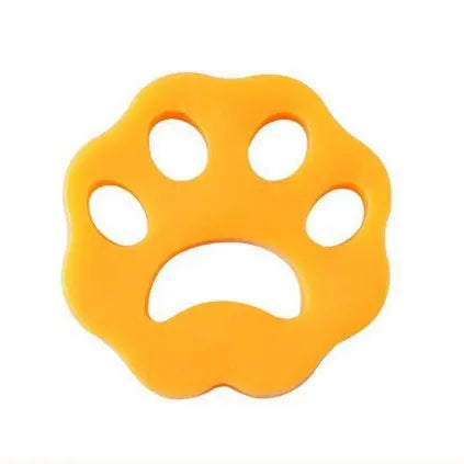 Floral orange 10-Pack Reusable Silicone Cat Paw Lint Remover for Clothes and Laundry, Double-Sided Sticky Cleaner for Pet Hair and Dust – Ideal for Home Use