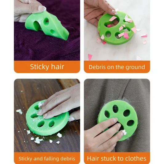 Circular orange 10-Pack Reusable Silicone Cat Paw Lint Remover for Clothes and Laundry, Double-Sided Sticky Cleaner for Pet Hair and Dust – Ideal for Home Use - Image 5