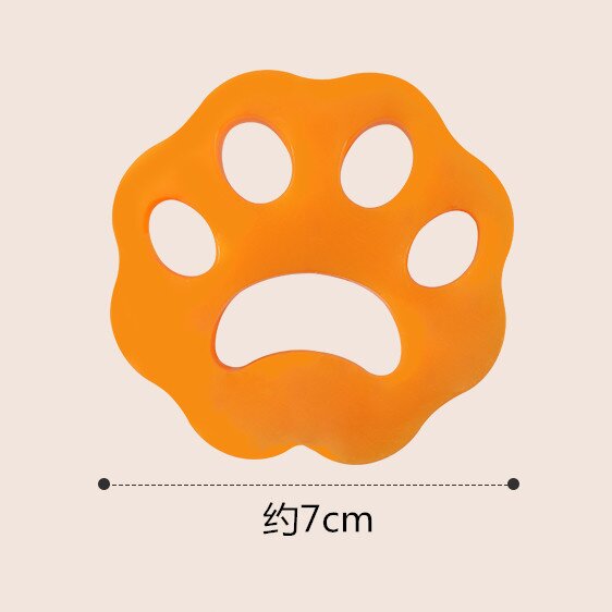 Floral orange 10-Pack Reusable Silicone Cat Paw Lint Remover for Clothes and Laundry, Double-Sided Sticky Cleaner for Pet Hair and Dust – Ideal for Home Use - Image 6