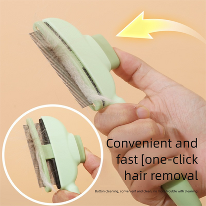 2-Pack Self-Cleaning Pet Grooming Comb with Stainless Steel Teeth, ABS Handle for Dogs and Cats – Easy Hair Removal & Flea Control - Image 3