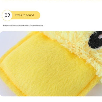 2-Pack Yellow Plush Duck Dog Toy with Sound, Soft Fur and Squeaker for Teething & Dental Care – Durable Chew Toy for Dogs - Image 5