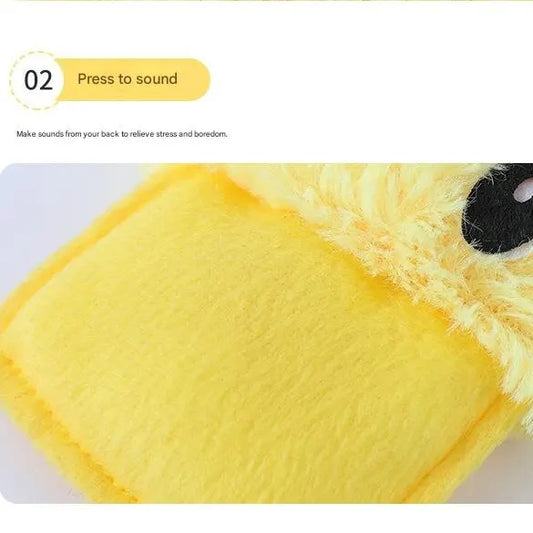 2-Pack Yellow Plush Duck Dog Toy with Sound, Soft Fur and Squeaker for Teething & Dental Care – Durable Chew Toy for Dogs - Image 5