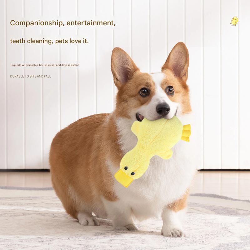 2-Pack Pink Plush Duck Dog Toy with Sound, Soft Fur and Squeaker for Teething & Dental Care – Durable Chew Toy for Dogs - Image 2