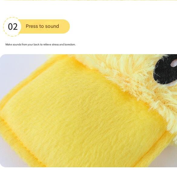 2-Pack Pink and yellow Plush Duck Dog Toy with Sound, Soft Fur and Squeaker for Teething & Dental Care – Durable Chew Toy for Dogs - Image 5