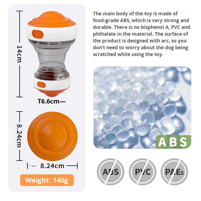 2-Pack orange and blue Interactive Feeder Toy for Dogs and Cats with Slow Feeding Design, Durable ABS Material – Ideal for Mental Stimulation and Healthy Eating Habits - Image 3