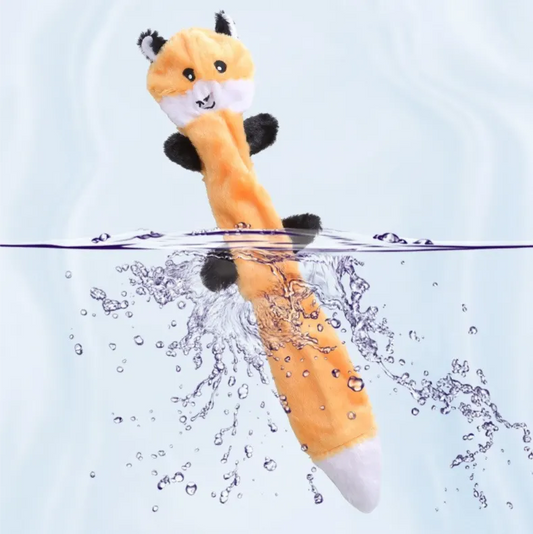 2-Pack Yellow raccoon Identical Plush Pet Toys with Squeaker – Durable Fur-Textured Chew Toys for Dogs, Ideal for Teething, Play & Stress Relief - Image 6