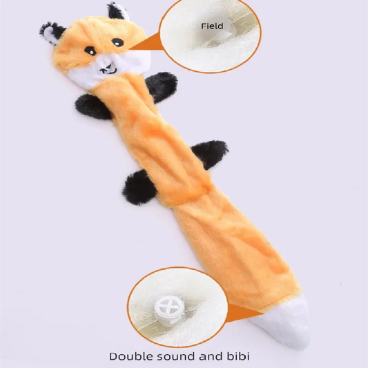 2-Pack Brown raccoon Identical Plush Pet Toys with Squeaker – Durable Fur-Textured Chew Toys for Dogs, Ideal for Teething, Play & Stress Relief - Image 5