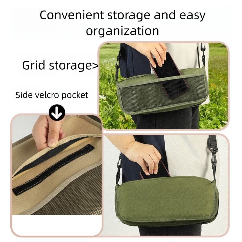 Green Portable Folding Backpack Stool with Carrying Case – Compact, Durable Outdoor Seat for Camping, Hiking, Fishing & Travel(small) - Image 3