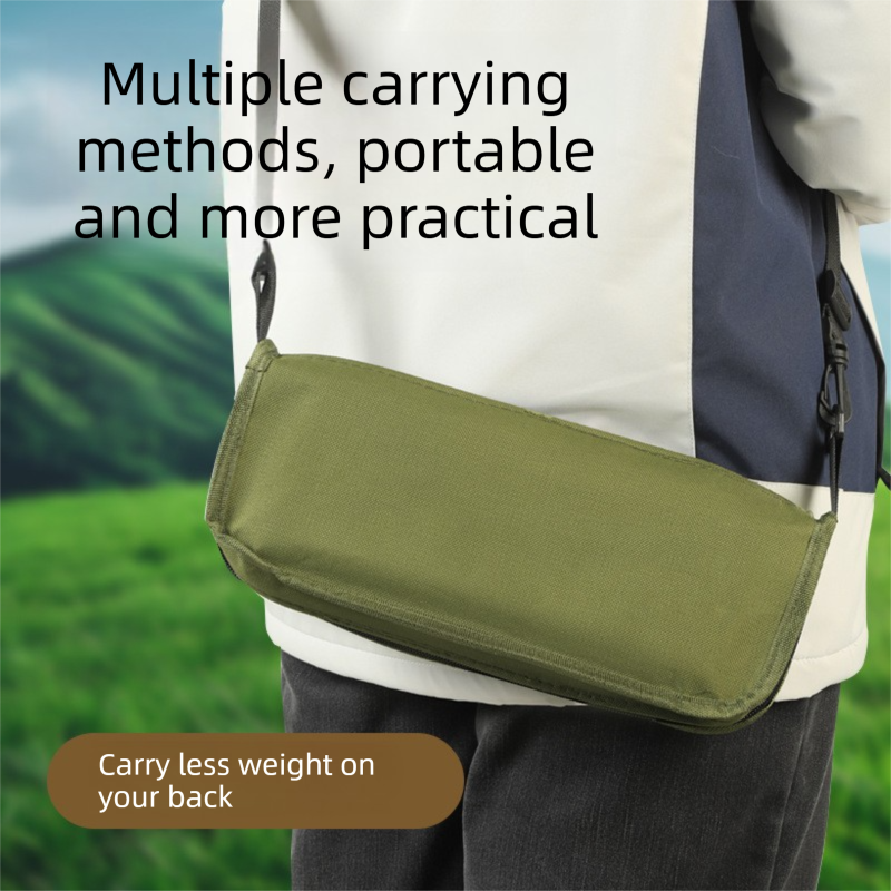 Khaki Portable Folding Backpack Stool with Carrying Case – Compact, Durable Outdoor Seat for Camping, Hiking, Fishing & Travel(large size) - Image 2