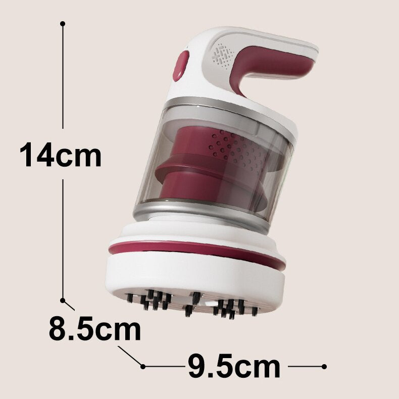 Red Compact Desktop Vacuum Cleaner – Cordless Handheld Dust Remover for Office, Keyboard, Car & Home Use with Dual Suction Modes and USB Charging - Image 6