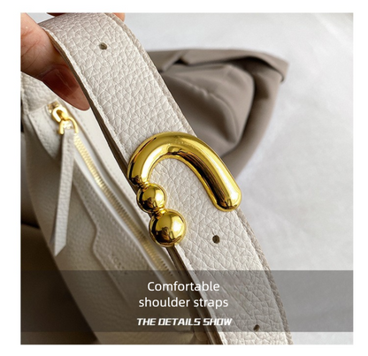 White Women's New Fashion Crescent Bag – Stylish Single Shoulder Crossbody Handbag with Wear-Resistant Base and Smooth Zipper, Perfect for Casual & Daily Use - Image 2