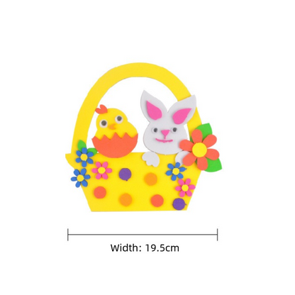 5-Pack The Chick and the Rabbit Easter EVA Craft Basket Kit – DIY Creative Art & Craft Supplies for Kids, Perfect for Parent-Child Activities and Holiday Decorations - Image 7