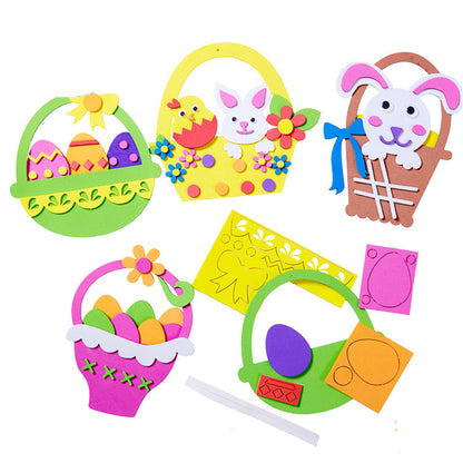 4-Pack Easter EVA Craft Basket Kit – DIY Decorative Set for Kids, Perfect for Holiday Crafts, Classroom Activities & Parent-Child Projects - Image 4