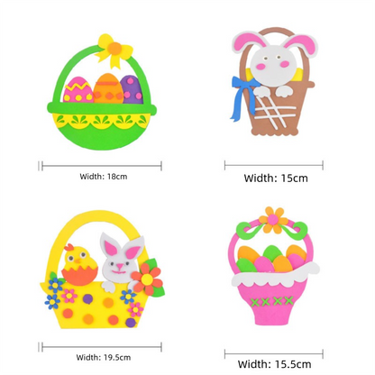 4-Pack Easter EVA Craft Basket Kit – DIY Decorative Set for Kids, Perfect for Holiday Crafts, Classroom Activities & Parent-Child Projects - Image 5