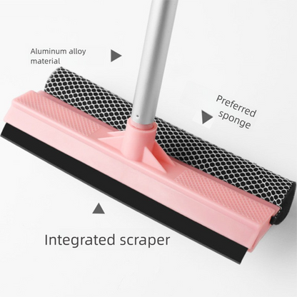 Blue Home Window Cleaner – Adjustable Aluminum Alloy Glass Scraper with Dual-Sided Sponge and Rubber Blade, Easy-to-Use Window Cleaning Tool - Image 4