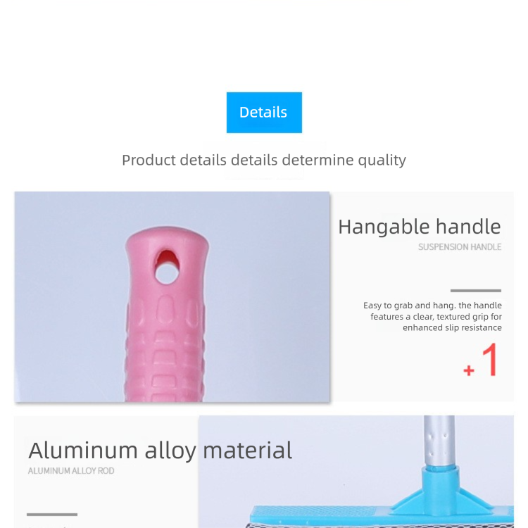 Green Home Window Cleaner – Adjustable Aluminum Alloy Glass Scraper with Dual-Sided Sponge and Rubber Blade, Easy-to-Use Window Cleaning Tool - Image 2