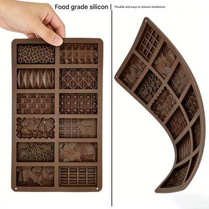 2-Piece Dubai Rectangle Chocolate Silicone Mold Set – Food-Grade, Easy Release, Heat-Resistant Baking Molds for Chocolate, Candy, and Cake(Triangle chocolates) - Image 4