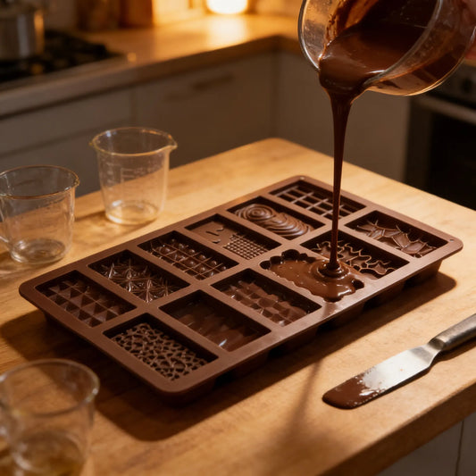 2-Piece Dubai Rectangle Chocolate Silicone Mold Set – Food-Grade, Easy Release, Heat-Resistant Baking Molds for Chocolate, Candy, and Cake(Chocolate bars) - Image 2