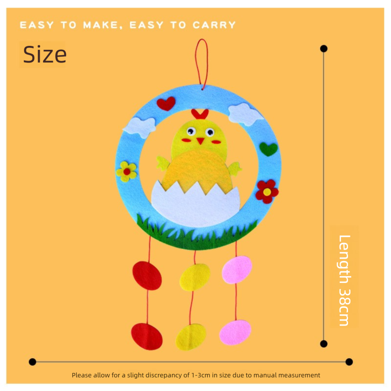 Rabbit 3-Piece Easter Kids Craft Decoration Set – DIY Hanging Ornaments for Preschool Activities and Holiday Fun - Image 3