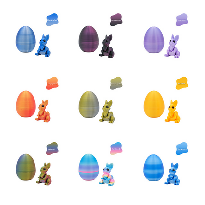 3-Piece Light blue gradient Easter Surprise Egg Set – Identical Interactive Figurines with Hinged Shell, Collectible Holiday Display Toy - Image 4