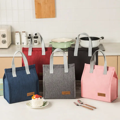 2-Piece Pink Vertical Lunch Tote Set – Compact Insulated Meal Bag with Large Capacity and Durable Handle for Daily Use - Image 6