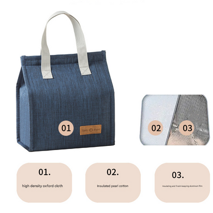 2-Piece Wine red Vertical Lunch Tote Set – Compact Insulated Meal Bag with Large Capacity and Durable Handle for Daily Use - Image 2