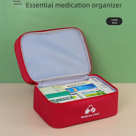 Navy blue 3-Piece First Aid Organizer Set – Small, Medium & Large Medicine Storage Cases (19/23/35cm) for Home & Travel - Image 4
