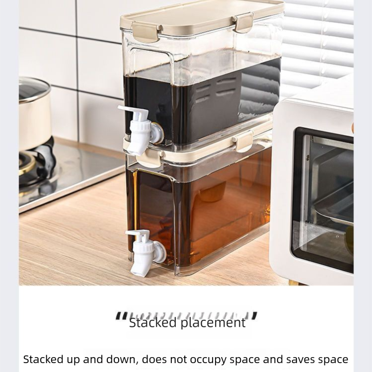 Large Capacity Cold Water Dispenser with Faucet – 22.5×16.5×11.2cm Rectangular Beverage Container for Home Use - Image 3