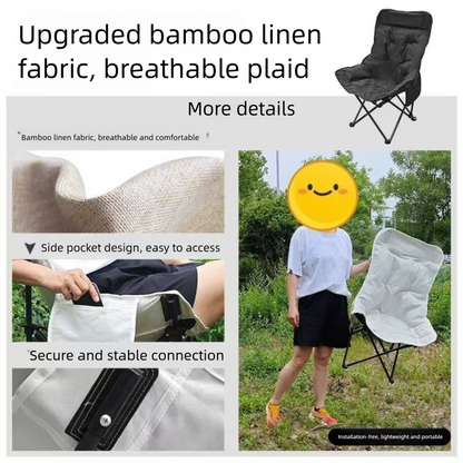 White Fixed High-Back Folding Chair – 46cm Wide Seat, 90cm Height, 250kg Load Capacity with Carry Bag - Image 2