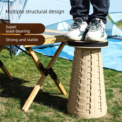 Adjustable Folding Stool – Portable, Height-Regulatable Seat with Carry Bag for Outdoor Use - Image 2