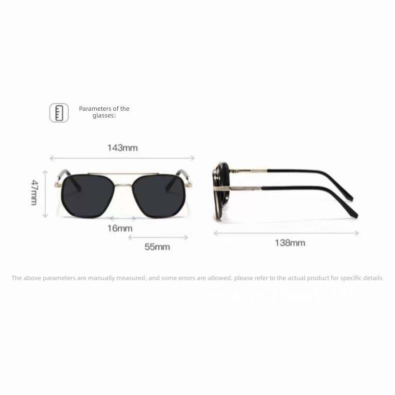 Glossy black Rectangular Sunglasses – Classic Frame Design with Adjustable Nose Pads for Daily Wear - Image 4