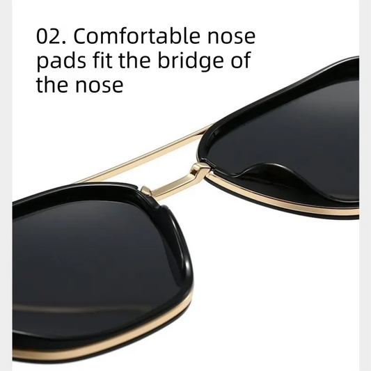 Dark green sheet Rectangular Sunglasses – Classic Frame Design with Adjustable Nose Pads for Daily Wear - Image 2
