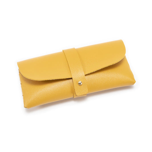 30-Piece yellow Chic & Sleek PU Leather Soft Eyeglass Case - Protective Pouch for Sunglasses & Reading Glasses