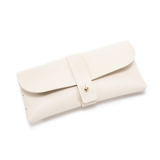 30-Piece beige Chic & Sleek PU Leather Soft Eyeglass Case - Protective Pouch for Sunglasses & Reading Glasses