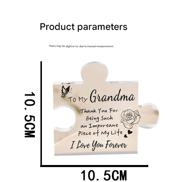 Interlocking Puzzle-Shaped Desktop Decor – 10.5cm Square Display Piece for Home or Gifting(Mom) - Image 5