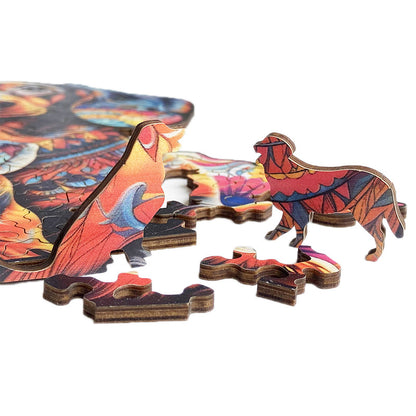 Irregular-Shaped Puzzle – A3 Size (33×43cm), 210-Piece Design, 4mm Thickness, Compact Packaging(Curly-haired cat) - Image 2