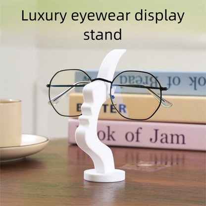 2-Pack White Desktop Eyeglass Holder – Minimalist Design for Home or Office, Stable Display Stand with Rounded Base - Image 4