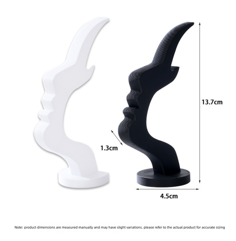Black and white two pieces Desktop Eyeglass Holder – Minimalist Design for Home or Office, Stable Display Stand with Rounded Base - Image 4