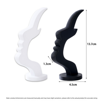 Black and white two pieces Desktop Eyeglass Holder – Minimalist Design for Home or Office, Stable Display Stand with Rounded Base - Image 4