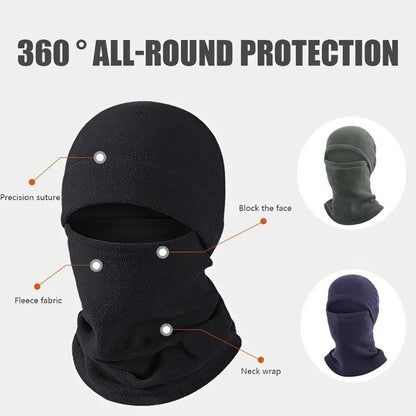 3-in-1 Black Winter Windproof and Thermal Sport Gear - Fleece Balaclava Hood, Touchscreen Gloves & Insulated Socks - Image 3