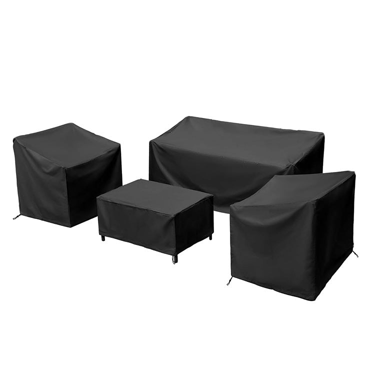 4PCS Large Outdoor Dustproof Furniture Cover Set with Zippered Bag (M Size) - Waterproof and UV-Resistant Garden Sofa, Desk & Chair Protectors - Image 4